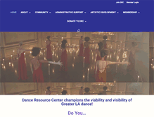 Tablet Screenshot of danceresourcecenter.org